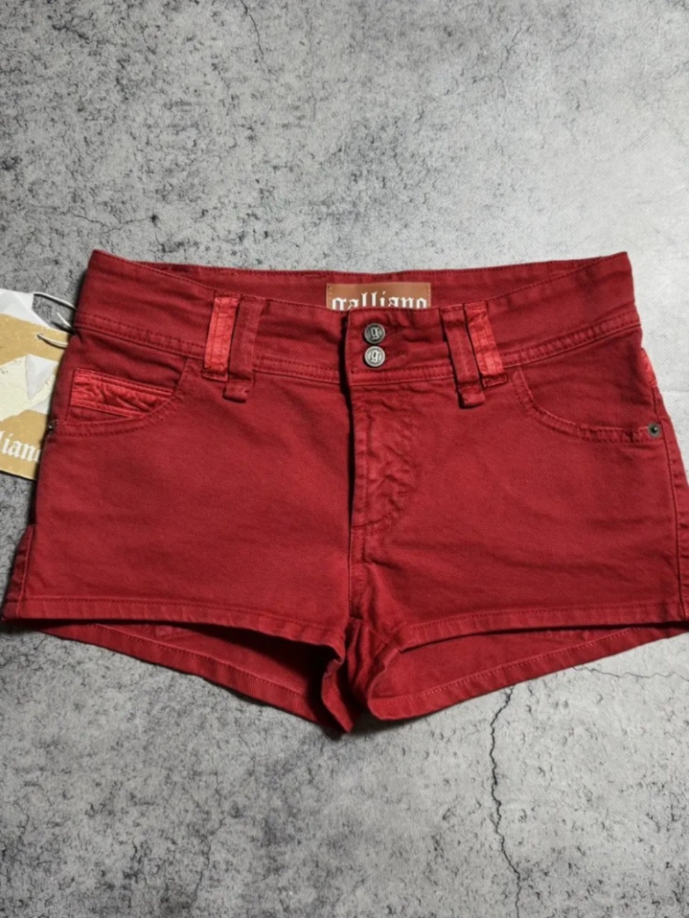 (NWT) NEW Galliano Y2K 00s Mini Shorts With Bow